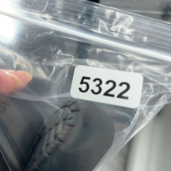 CROCS Women's Kadee Flats Size 7 Slingback Shoe Black Rubber Slip On Vented - Picture 8 of 8